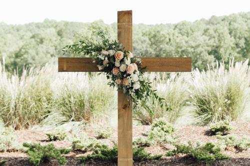 Floral Design For A Cross